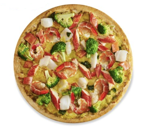 Seafood pizza