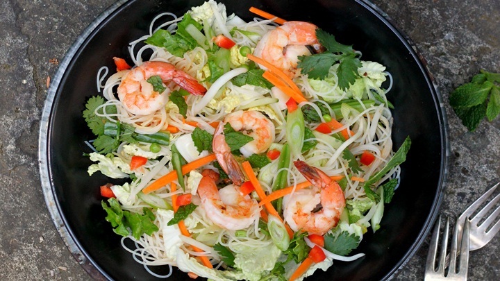 shrimp and meat salad